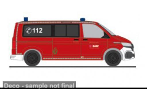 Volkswagen T6 1/87 Rietze .1 BASF Werkfeuerwehr M&uuml;nster 1:87 modellino in miniatura