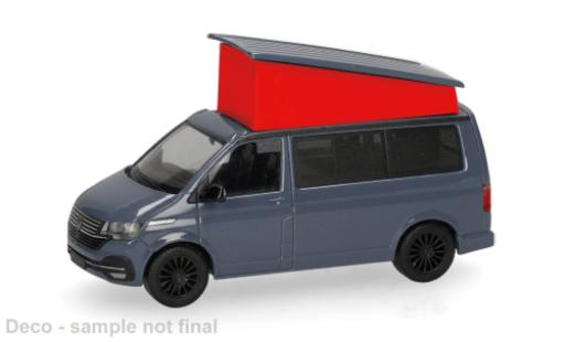 Volkswagen T6 1/87 Herpa .1 California grau/rot 1:87 modellino in miniatura