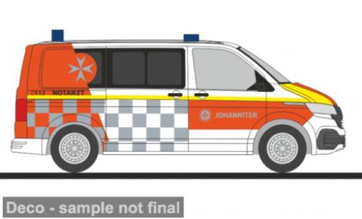 Modellini auto Volkswagen T6 T6.1 .1 Johanniter Mannheim Notarzt 1/87 Rietze