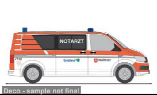 Volkswagen T6 1/87 Rietze Malteser Papenburg 1:87 modellino in miniatura