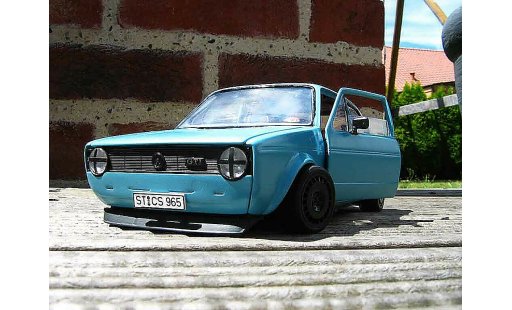 Volkswagen Golf GTI 1/18 Solido blu jantes ford escort rallye modellini auto