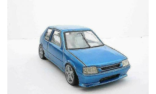 Peugeot 205 GTI 1/18 Solido blu tuning modellini auto