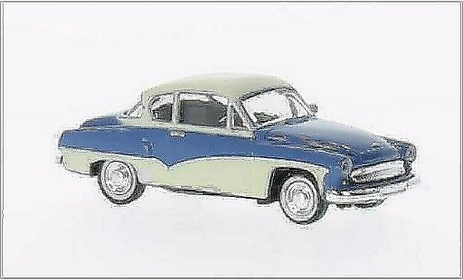 Wartburg 311 Coupe 1/87 Brekina blu/beige modellini auto