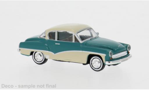 Wartburg 311 1/87 Brekina Coupe gr&uuml;n/blau 1959 1:87 modellino in miniatura
