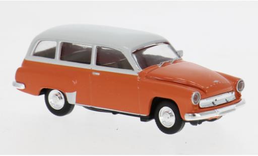 Modellini auto Wartburg 311 Kombi Station wagon orange/grigio 1959 1/87 Brekina