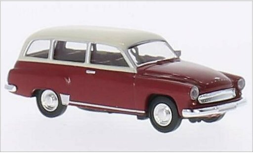 Wartburg 311 Kombi 1/87 Brekina Station wagon rosso/beige modellini auto
