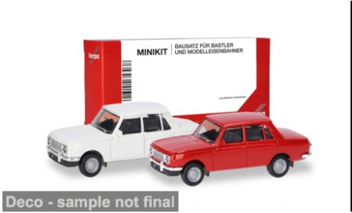 Modellini auto Wartburg 353 weiss/rot 1/87 Herpa MiniKit