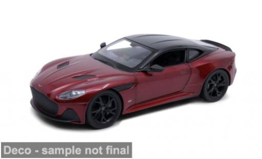 Aston Martin DBS 1/24 Welly rot/schwarz 1:24 modellino in miniatura