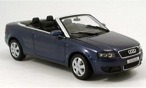 Audi A4 1/18 Welly Cabriolet dkl.-blau 2002 1:18 modellino in miniatura