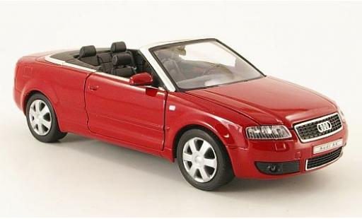 Audi A4 1/24 Welly Cabriolet rot 2003 1:24 modellino in miniatura