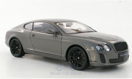 Bentley Continental T 1/18 Welly Supersports metallico grigio modellino in miniatura