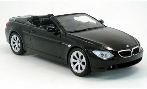Bmw 645 1/18 Welly CI Cabriolet schwarz 2004 1:18 modellino in miniatura