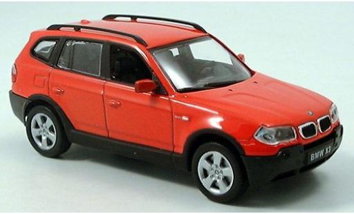 Bmw X3 1/43 Welly rot 1:43 modellino in miniatura