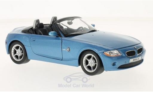 Bmw Z4 1/24 Welly metallico blu 2003 modellino in miniatura