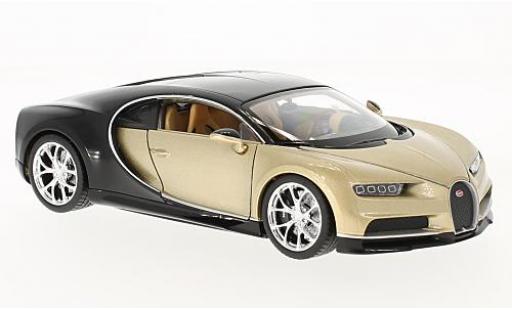 Bugatti Chiron 1/24 Welly beige/schwarz 2016 1:24 modellino in miniatura