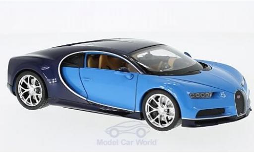Bugatti Chiron 1/24 Welly blu/blu 2016 modellino in miniatura