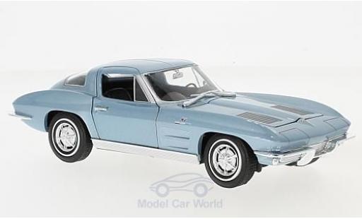 Chevrolet Corvette C2 1/24 Welly C2 metallico blu 1963 modellino in miniatura