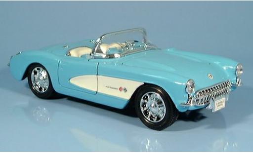 Chevrolet Corvette 1/24 Welly Cabriolet türkis 1957 1:24 modellino in miniatura