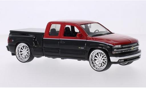 Chevrolet Silverado 1/24 Welly Extended Cab Tuning rosso/nero 1999 Prossoection de surface de chargement détachable modellino in miniatura