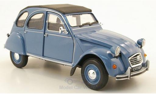 Citroen 2CV 1/24 Welly blu ohne Vitrine modellino in miniatura