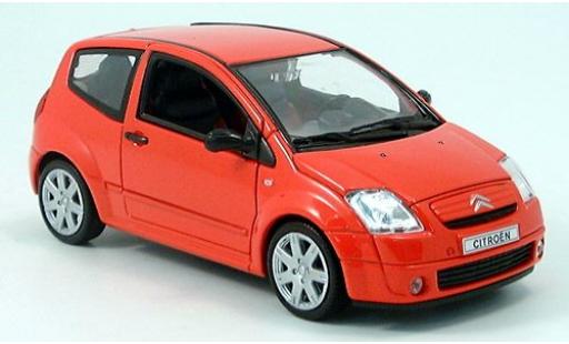 Citroen C2 1/24 Welly rot 2004 1:24 modellino in miniatura