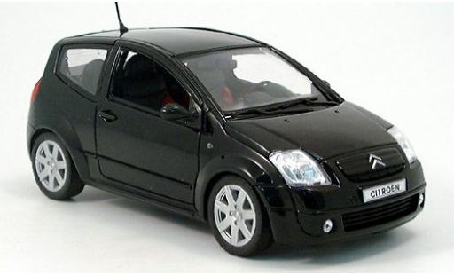 Citroen C2 1/18 Welly schwarz 2003 1:18 modellino in miniatura