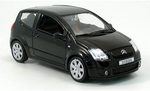 Citroen C2 1/24 Welly schwarz 2004 1:24 modellino in miniatura