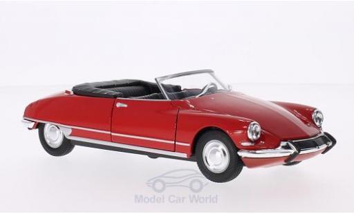 Citroen DS Cabriolet 1/24 Welly 19 Cabriolet rosso Verdeck geöffnet modellino in miniatura