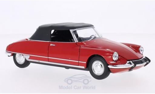 Citroen DS Cabriolet 1/24 Welly 19 Cabriolet rosso Verdeck geschlossen modellino in miniatura