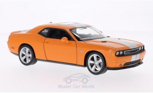 Dodge Challenger 1/24 Welly SRT orange/grigio modellino in miniatura