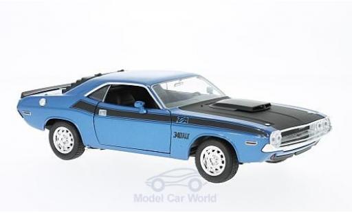 Dodge Challenger 1/24 Welly T/A metallico blu/nero 1970 modellino in miniatura