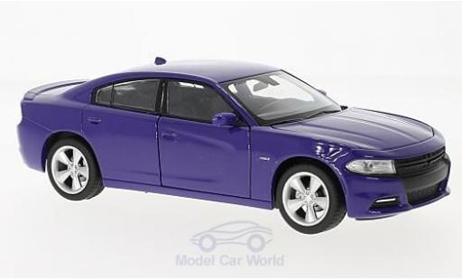 Dodge Charger 1/24 Welly R/T lila 2016 modellino in miniatura