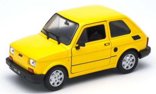 Fiat 126 1/24 Welly giallo modellino in miniatura