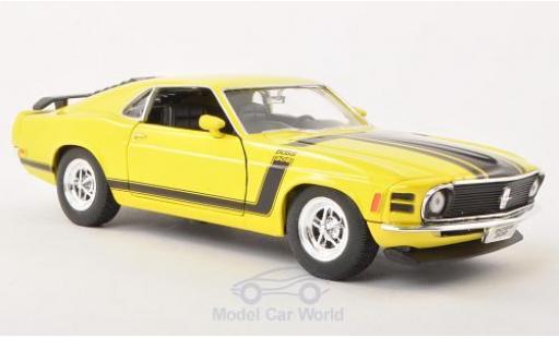 Ford Mustang 1/24 Welly Boss 302 giallo 1970 ohne Vitrine modellino in miniatura