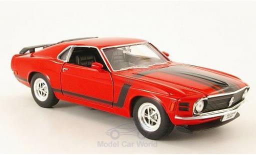 Ford Mustang 1/24 Welly Boss 302 rosso/Dekor 1970 ohne Vitrine modellino in miniatura