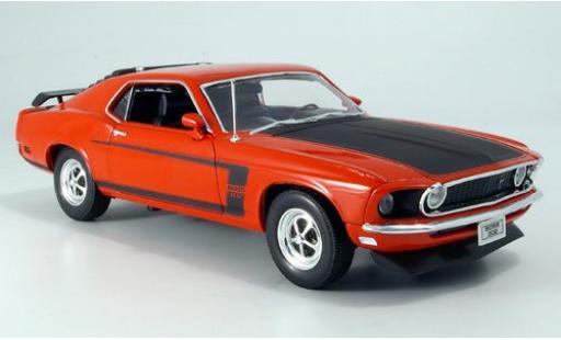 Ford Mustang 1/18 Welly Boss rot/schwarz 1969 1:18 modellino in miniatura