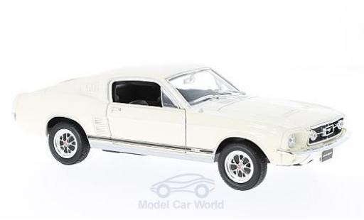 Ford Mustang 1/24 Welly GT Fastback bianco 1967 modellino in miniatura