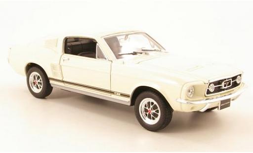 Ford Mustang 1/24 Welly GT beige 1967 1:24 modellino in miniatura