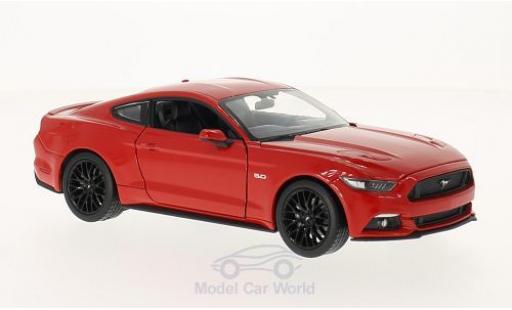 Ford Mustang GT 1/24 Welly GT rosso 2015 modellino in miniatura