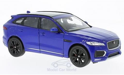 Jaguar F-Pace 1/24 Welly metallico blu 2016 modellino in miniatura