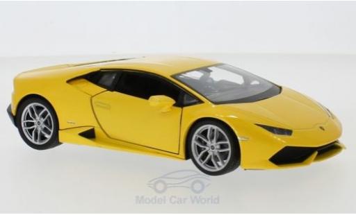 Lamborghini Huracan 1/24 Welly LP 610-4 metallico giallo modellino in miniatura