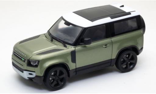 Land Rover Defender 1/24 Welly verde/bianco 2020 modellino in miniatura