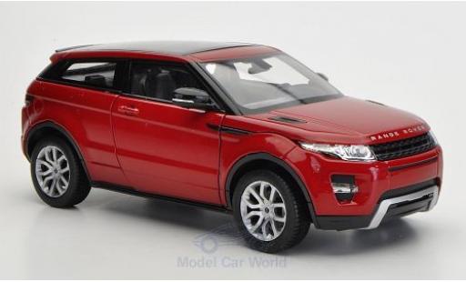 Land Rover Range Rover 1/24 Welly Evoque metallico rosso ohne Vitrine modellino in miniatura