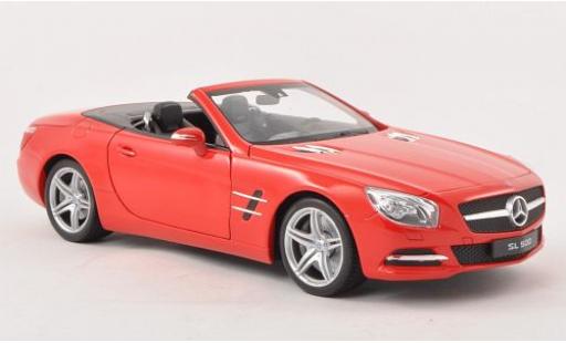 Mercedes Classe SL 1/18 Welly SL 500 (R231) rosso 2012 Verdeck ouvert modellino in miniatura