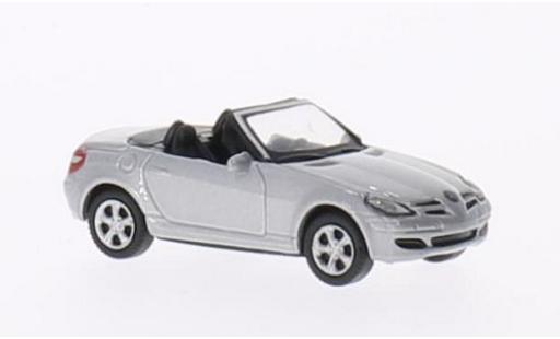 Mercedes Classe SLK 1/87 Welly SLK 350 metallico grigio Verdeck ouvert modellino in miniatura