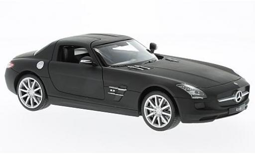 Mercedes SLS 1/24 Welly AMG (C197) matt-nero sans Vitrine modellino in miniatura