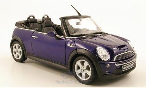 Mini Cooper S 1/24 Welly S Cabriolet blu modellino in miniatura