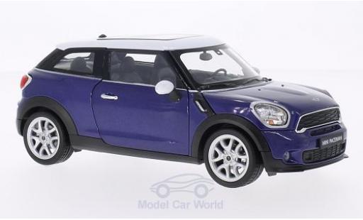 Mini Cooper 1/24 Welly S Paceman metallico blu/bianco modellino in miniatura