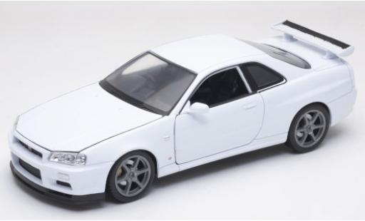 Nissan Skyline 1/24 Welly GT-R (R34) bianco RHD modellino in miniatura
