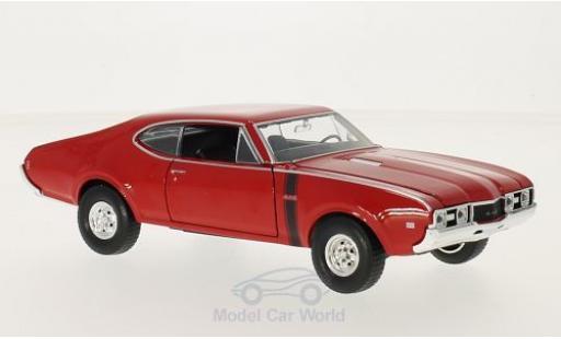 Oldsmobile 442 1/24 Welly rosso 1968 modellino in miniatura